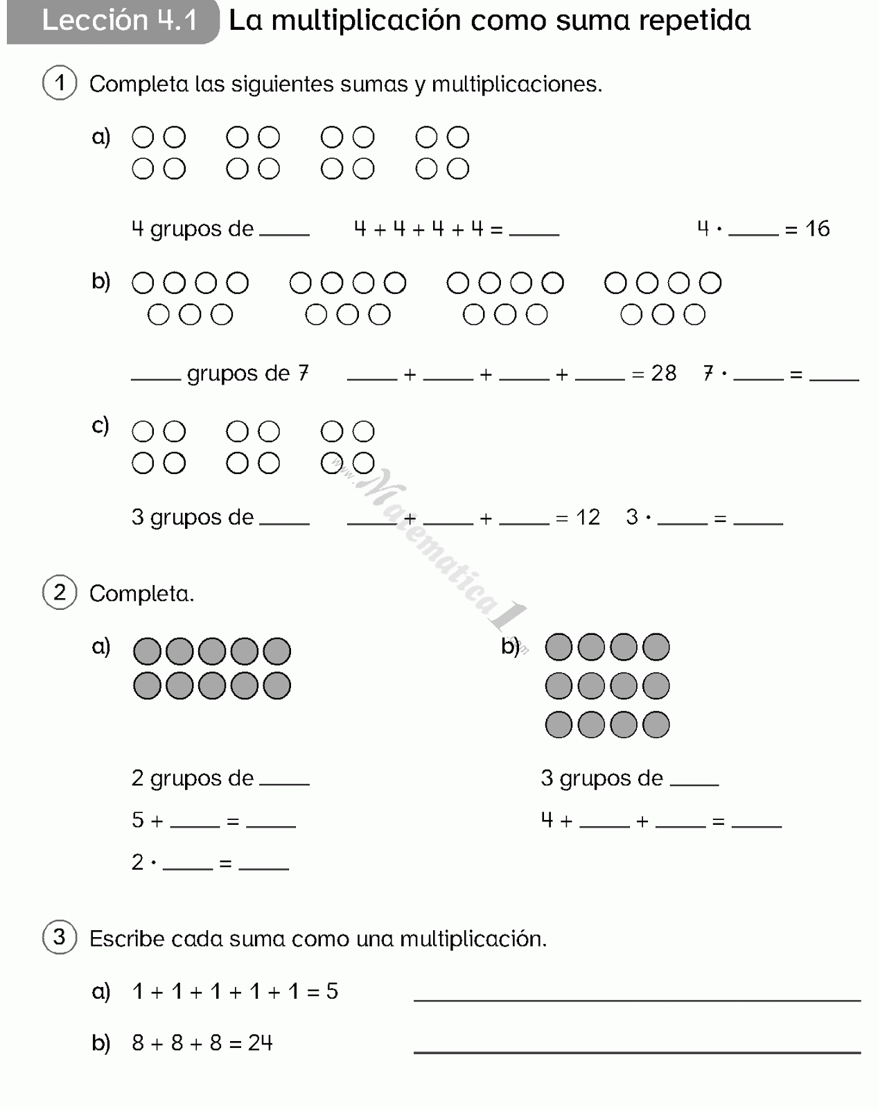 LA MULTIPLICACION EJEMPLOS RESUELTOS DE MATEMATICA 3–TERCERO BASICO PDF